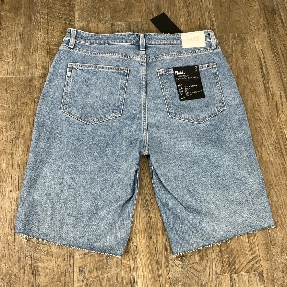 NWT PAIGE Robbie High Rise Slim Bermuda Short